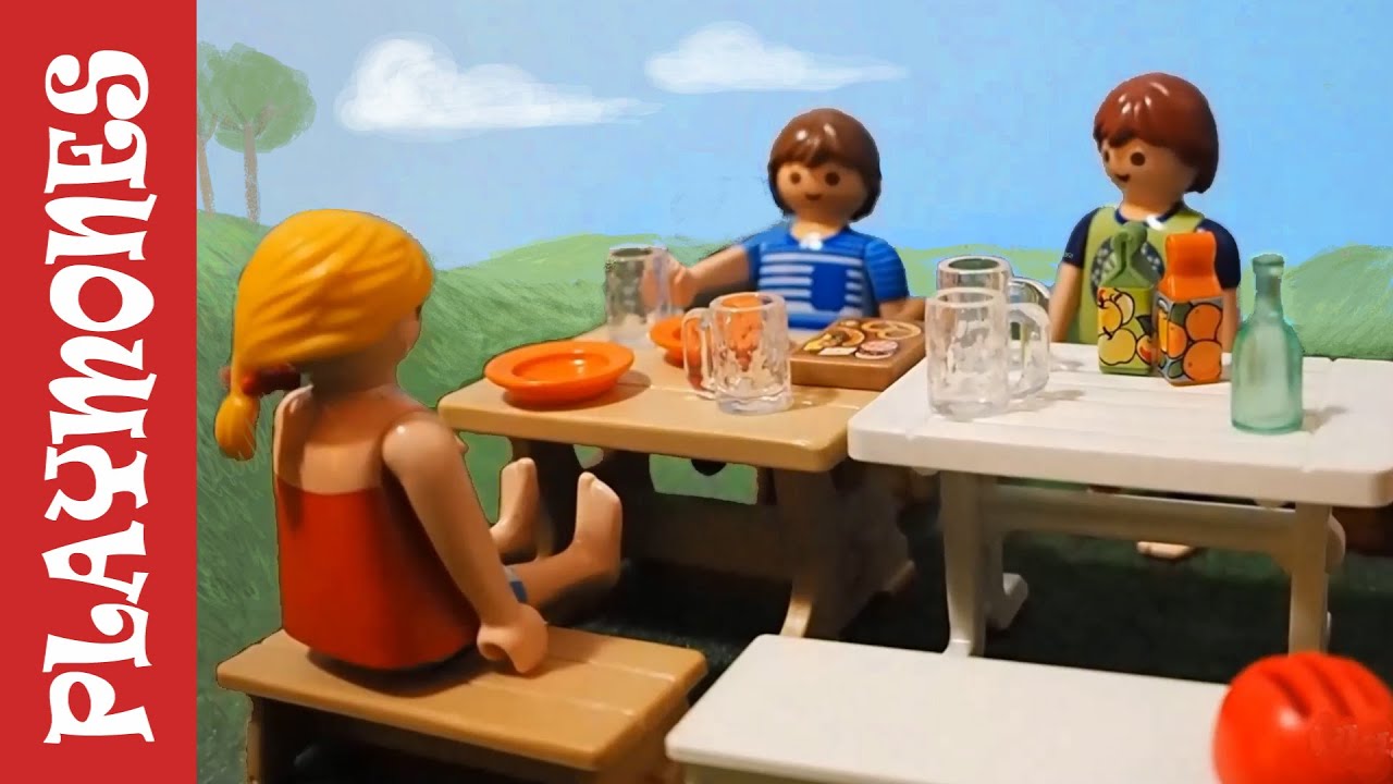Playmobil en Español 💖 PLAYMONES #1 Barbacoa en el parque 🐱 Kokoroko Cuentos