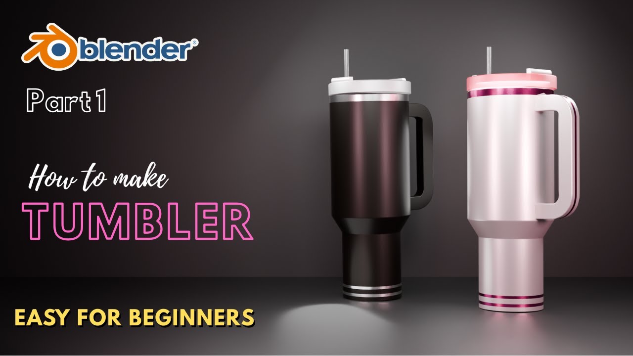 Blender Tutorial | 3D Tumbler Bottle Modeling for Beginners 🥤