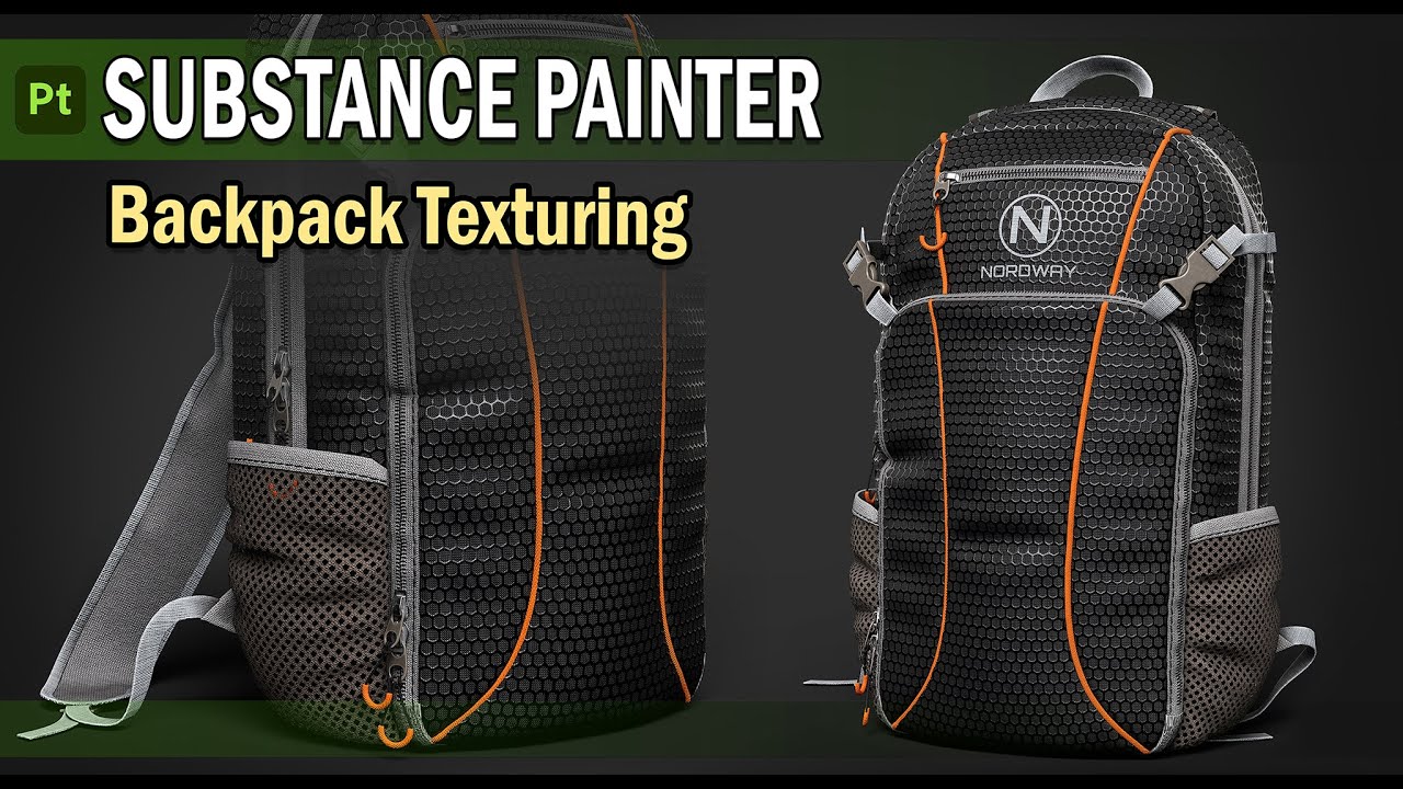 Creating Fabric for Backpack in Substance 3D Painter (fabric ,lace fabric , stitches)