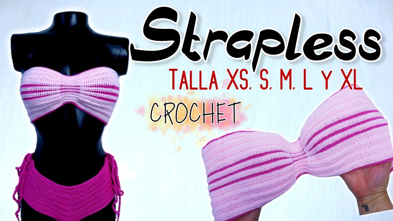 TOP CROCHET STRAPLESS IDEAL PARA PRINCIPIANTES SUPER FÁCIL | English Subtitles