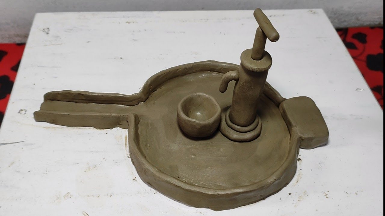Amazing technique make handmade water pump with clay | how to make clay tube well | water pump