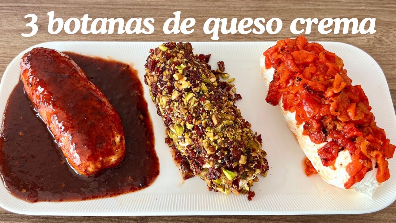 3 BOTANAS DE QUESO CREMA | receta fácil para tu cena navideña o fin de año | EN CASA CON IXCHEL