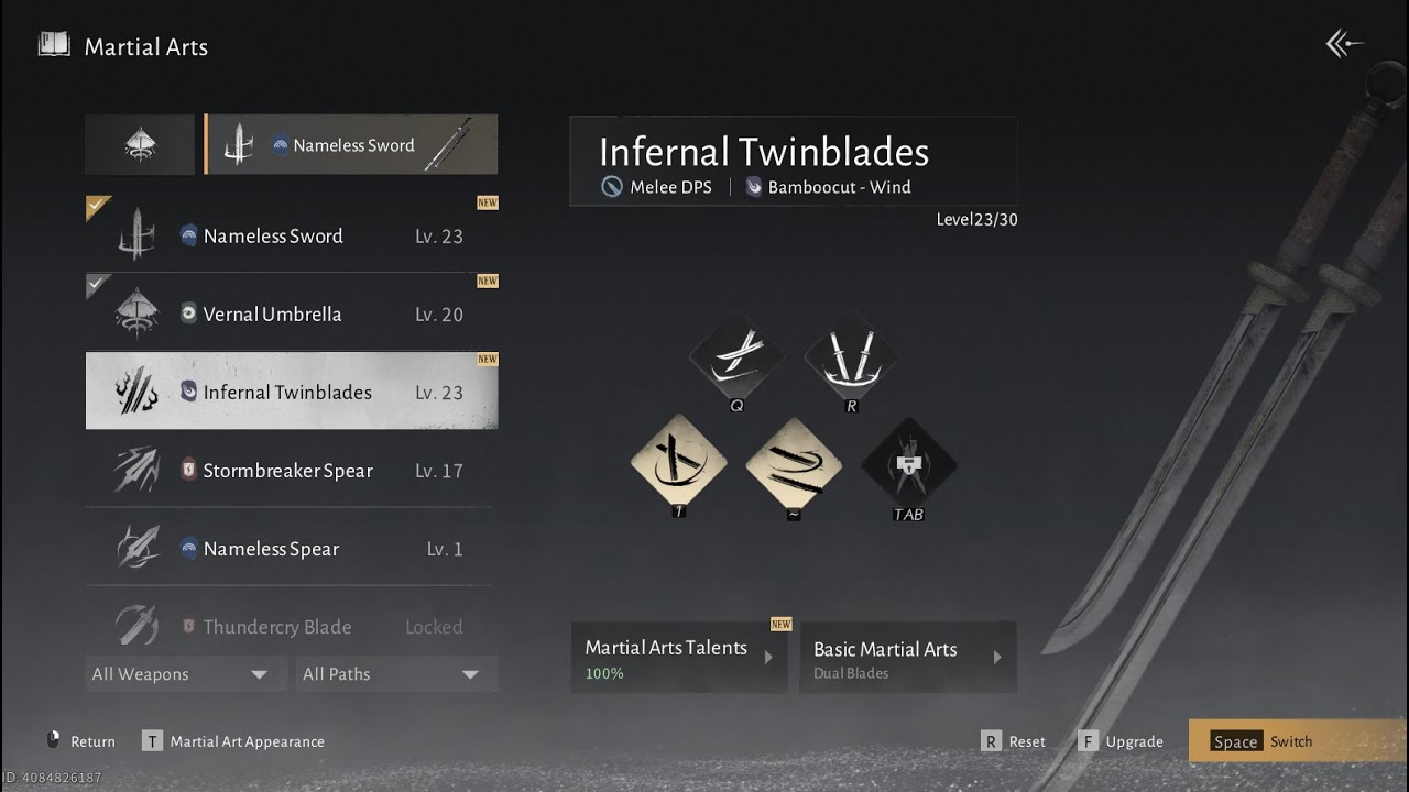 Part 2 Cara Mendapatkan Skill Infernal Twinblades Dual blade Where Winds Meet Akhirnya Dapat Juga!!