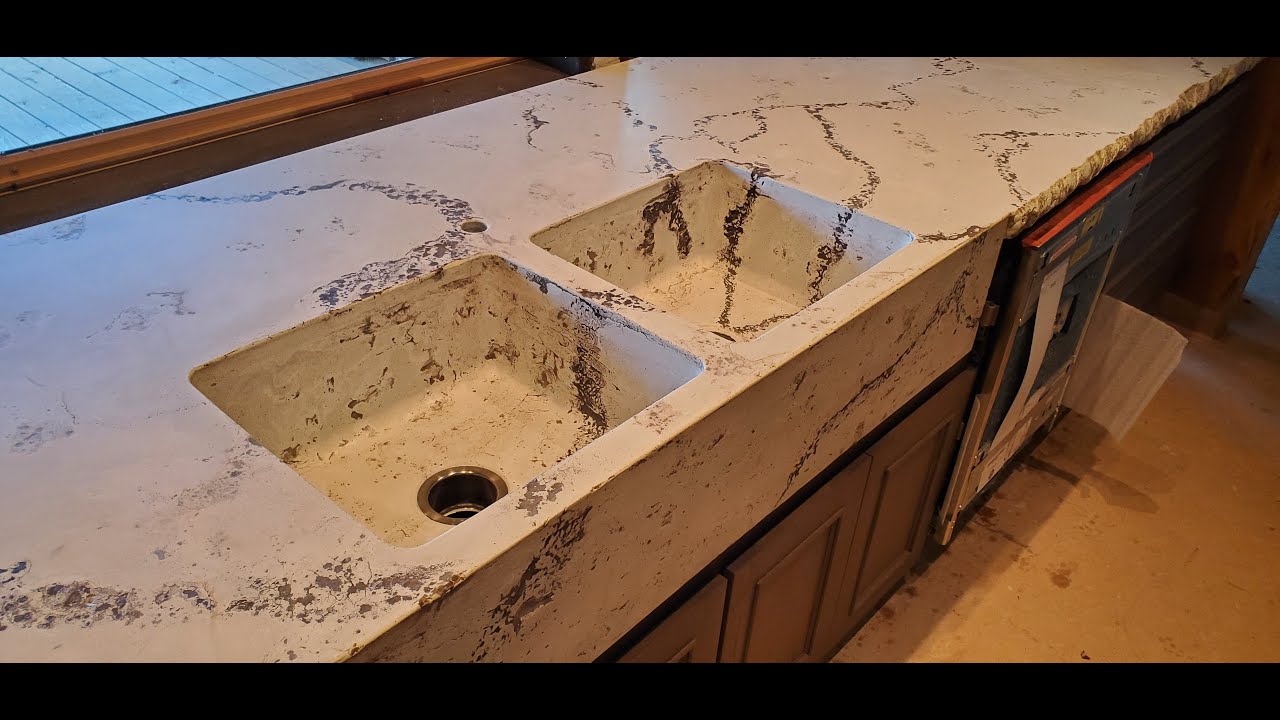 How to do a Pre-Cast Concrete Countertop with Double Sink