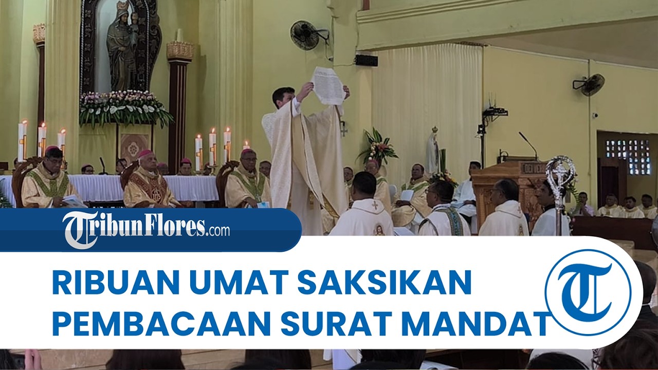 Ribuan Umat Katolik Saksikan Moment Pembacaan Surat Mandat Paus Buat Mgr. Yohanes Hans Monteiro