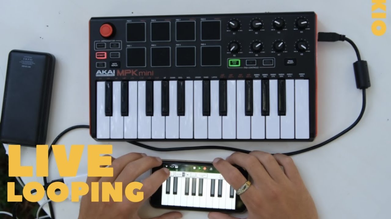 LIVE LOOPING WITH GARAGEBAND IOS AND AKAI MPK (no cut video)