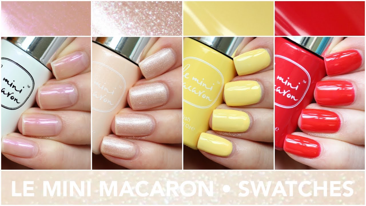 GIVEAWAY! [CLOSED] + New Le Mini Macaron Swatches & Lemon Nail Art || caramellogram