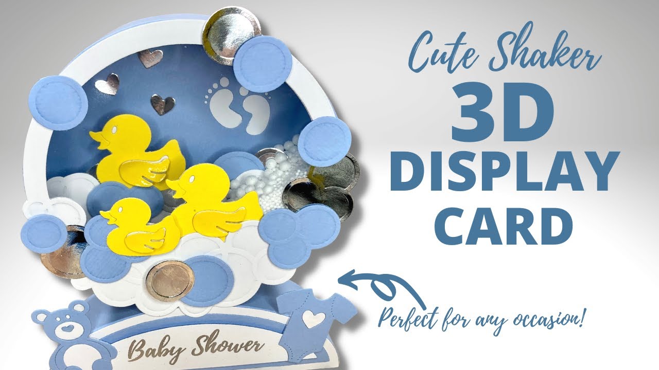 Bubbles, bubbles & more bubbles! Cute SHAKER 3D Display Card