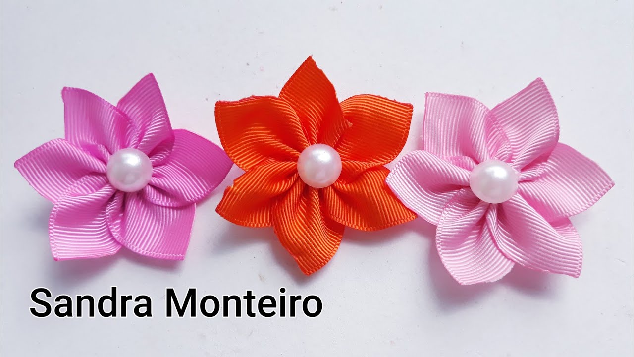 Flor Facil, Aproveitando o resto de fita, Sandra Monteiro