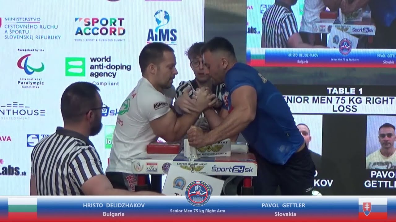 HRISTO DELIDZAKOV - EUROPEAN ARMWRESTLING CHAMPIONSHIP 2024 SENIOR MAN 75KG RIGHT HAND