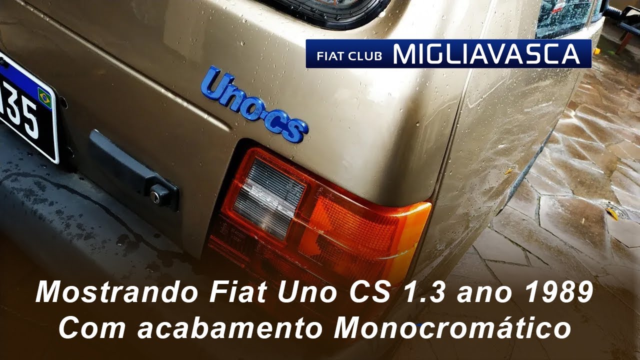 Mostrando Fiat Uno CS 1.3 Monocromático ano 1989 Placa Preta.
