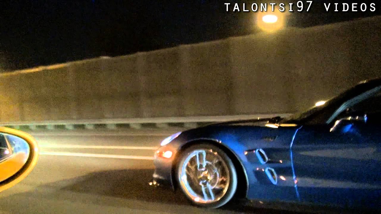 SpoolBus Porsche 1000hp vs. ZR1 950Hp Nitrous roll racing
