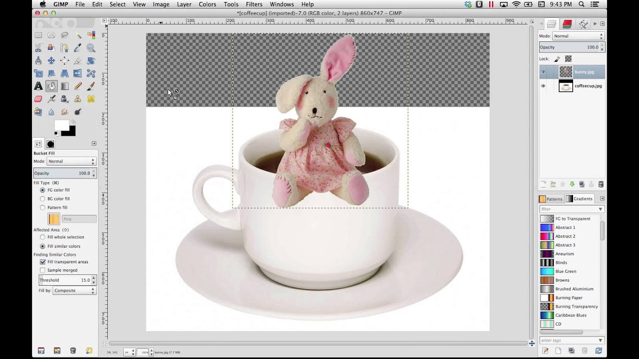 Gimp: Using a Layer Mask