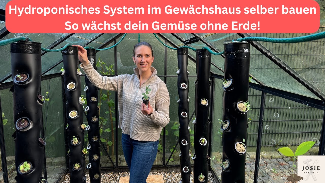 Hydroponisches System im Gewächshaus selber bauen 🌱 | So wächst dein Gemüse ohne Erde!