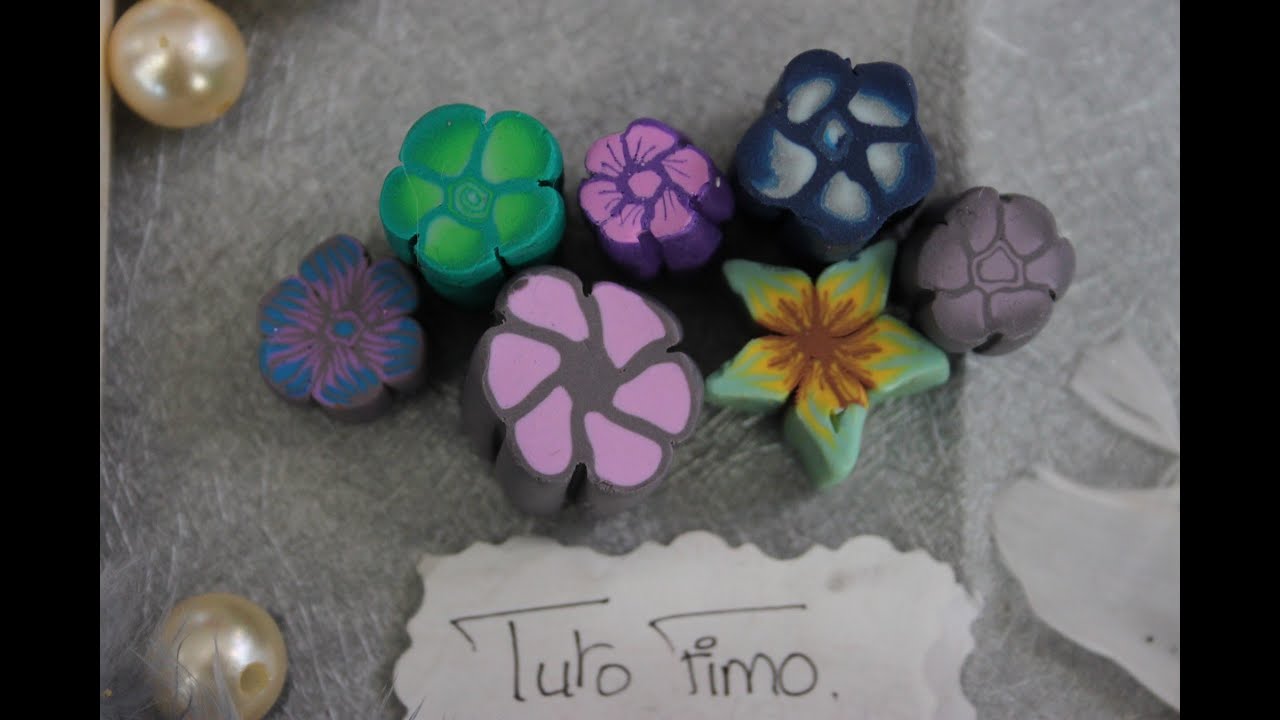[♥✿Tuto Fimo la base de la cane fleur +autre méthode✿♥][♥✿ Clay Tutorial cane flower simplified✿♥]