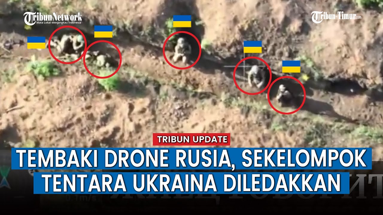 FULL Rentetan Granat Hulu Ledak Tinggi Dilemparkan ke Lubang Persembunyian Ukraina di Zaporozhye