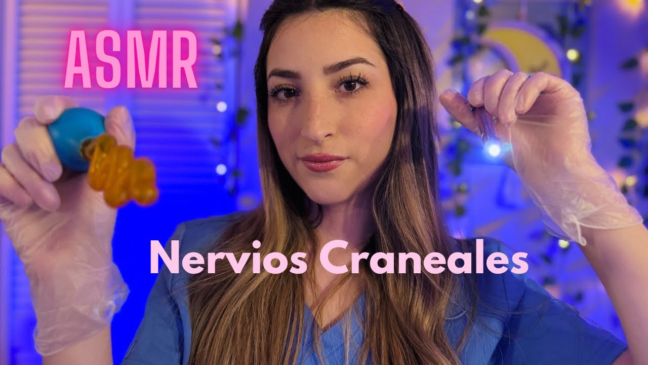 ✨ASMR✨(ROLEPLAY)EXAMEN DE NERVIOS CRANEALES 🧠 Ojos, Oidos, Olfato, Gusto, Tacto 👁️ 👁️👂