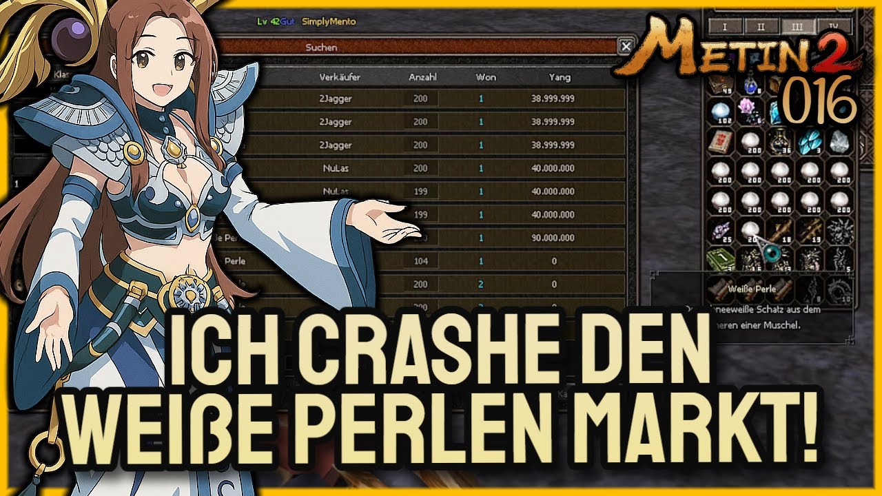 Metin2 Tigerghost 🦁 Lv. 42 Mentalo Projekt [ #016 ] 🦁 So viele Wei&szlig;e Perlen?!
