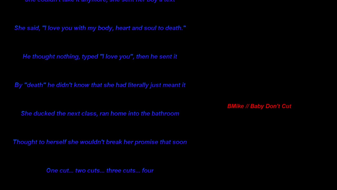Baby Don't Cut // BMike // Lyrics