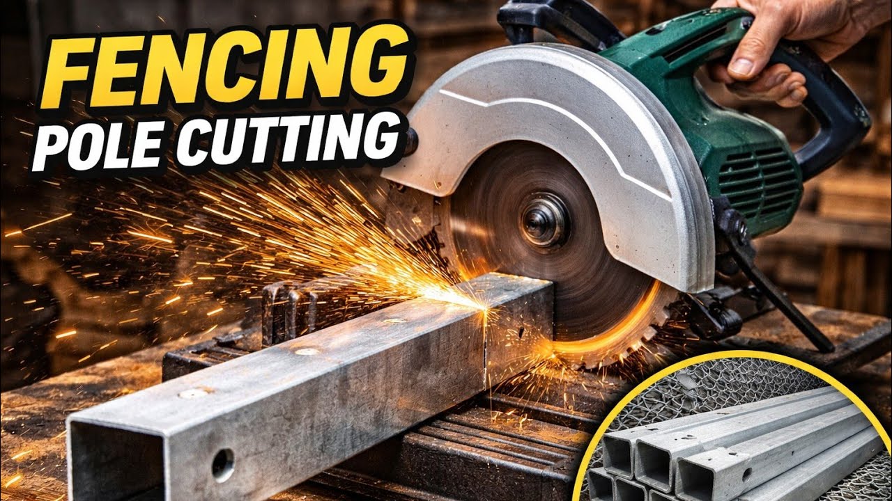 Fencing Pole Cutting: Ye Galti Mat Karna ❌#FencingPole #MetalCutting #WeldingWork #Fabrication #Work