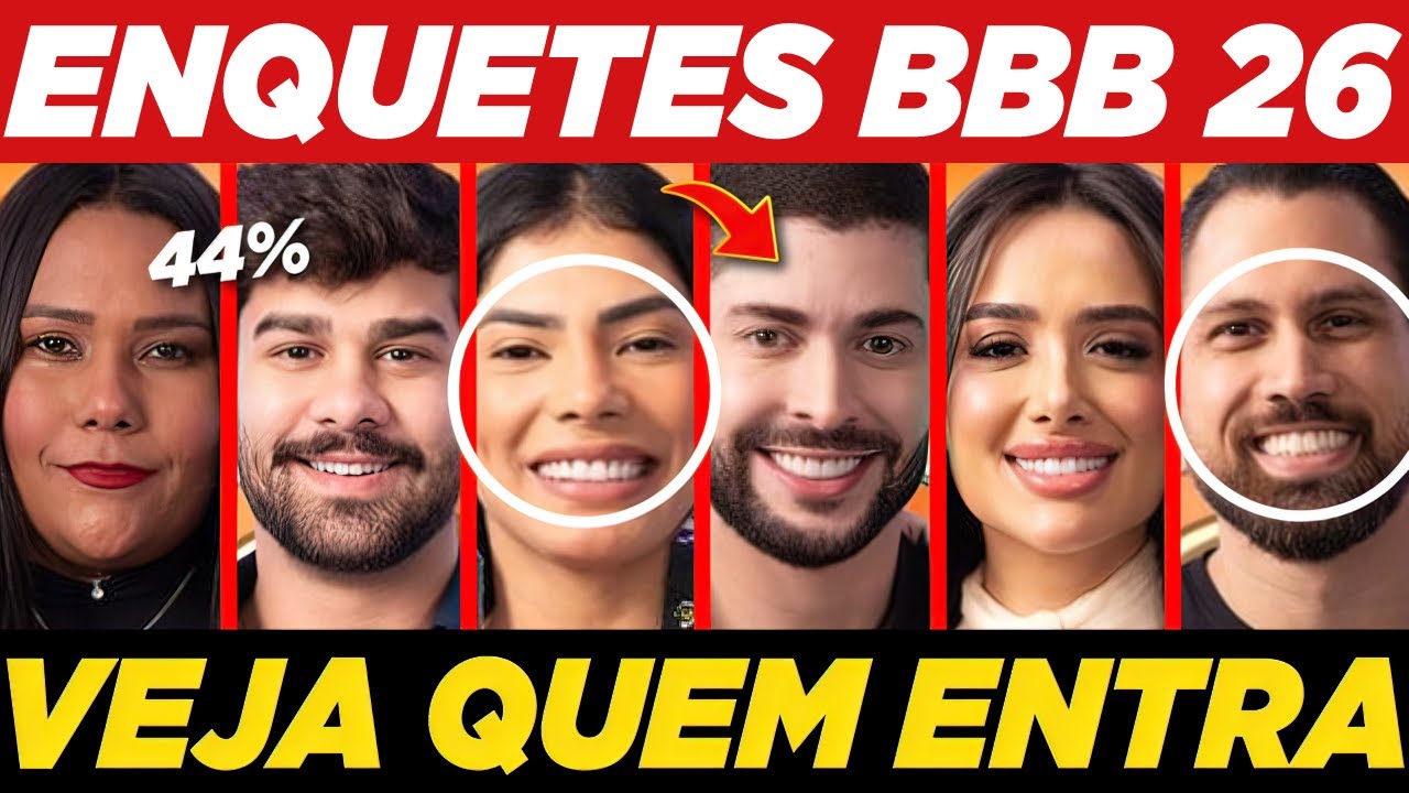 Atualizou ENQUETE Casa de Vidro BBB 26 - Veja quem vai entrar no BBB 2026 HOJE