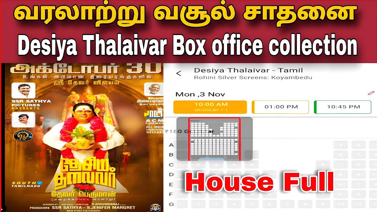 Desiya Thalaivar - Box office collection | வரலாற்று வசூல் சாதனை | J.M.Bashir | Ilayaraja | Aravindh