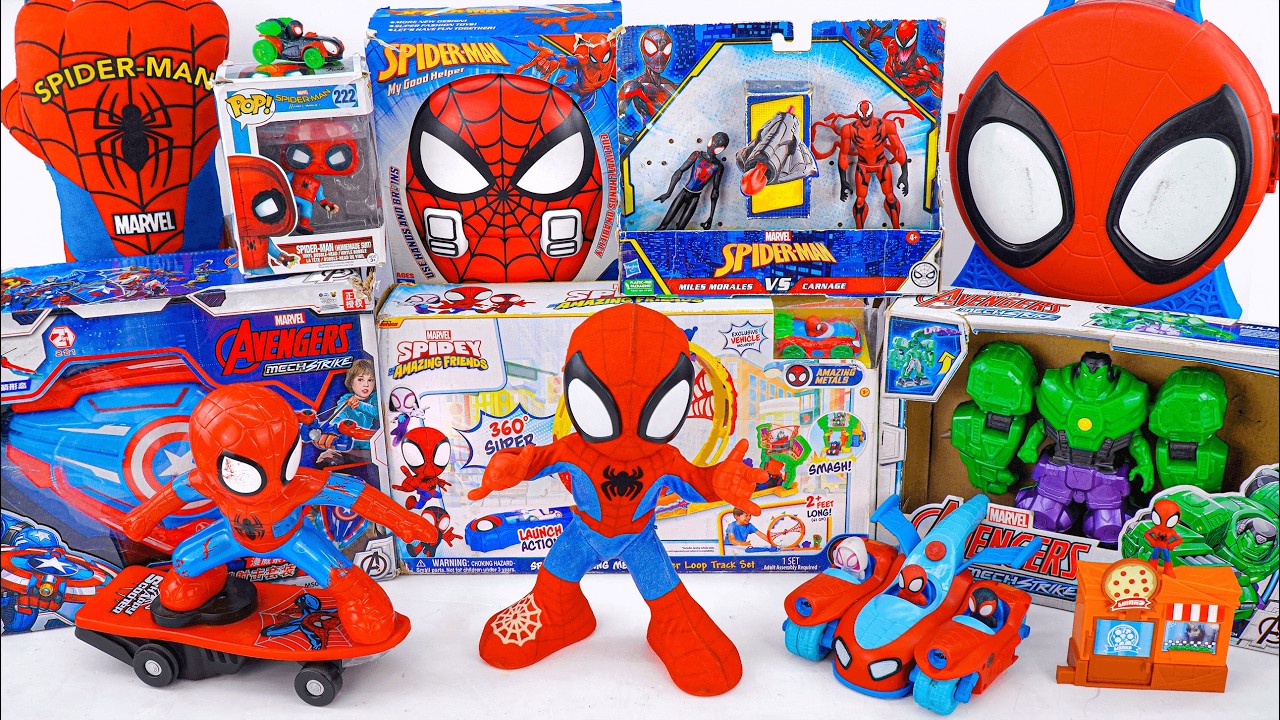 Marvel Spiderman Collection Unboxing Review| LEGO Mech Incredible Hulk 9 | Action Launch Carry Case
