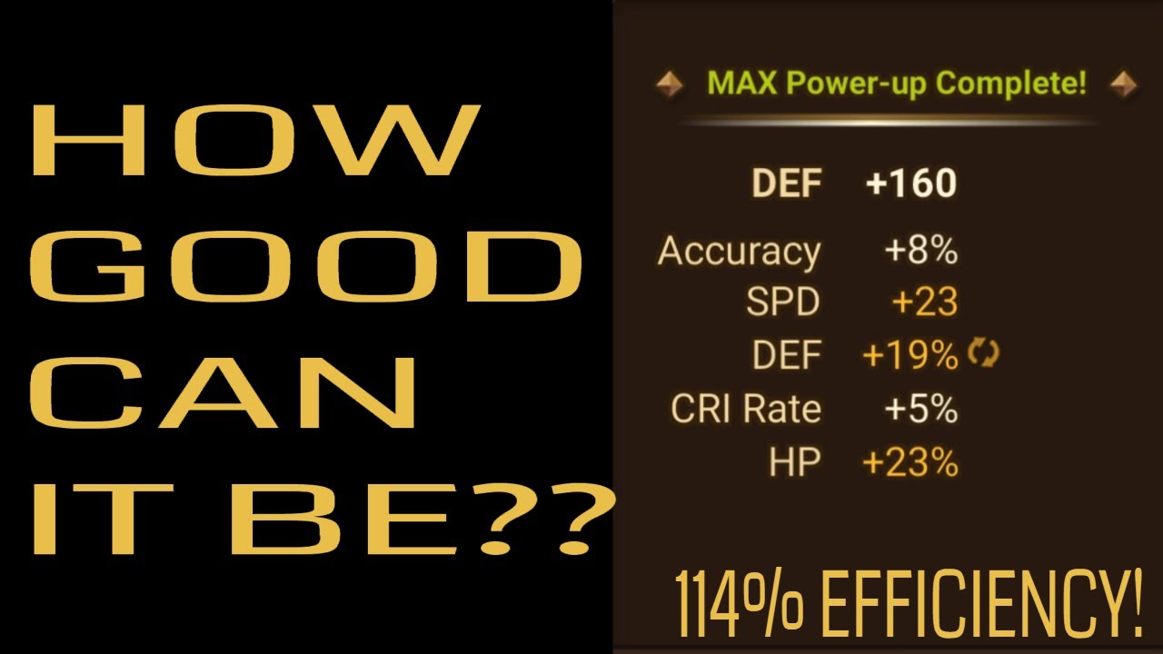 How Good Can Your Rune Be? Estimating Efficiency after Gems and Grinds (Summoners War)
