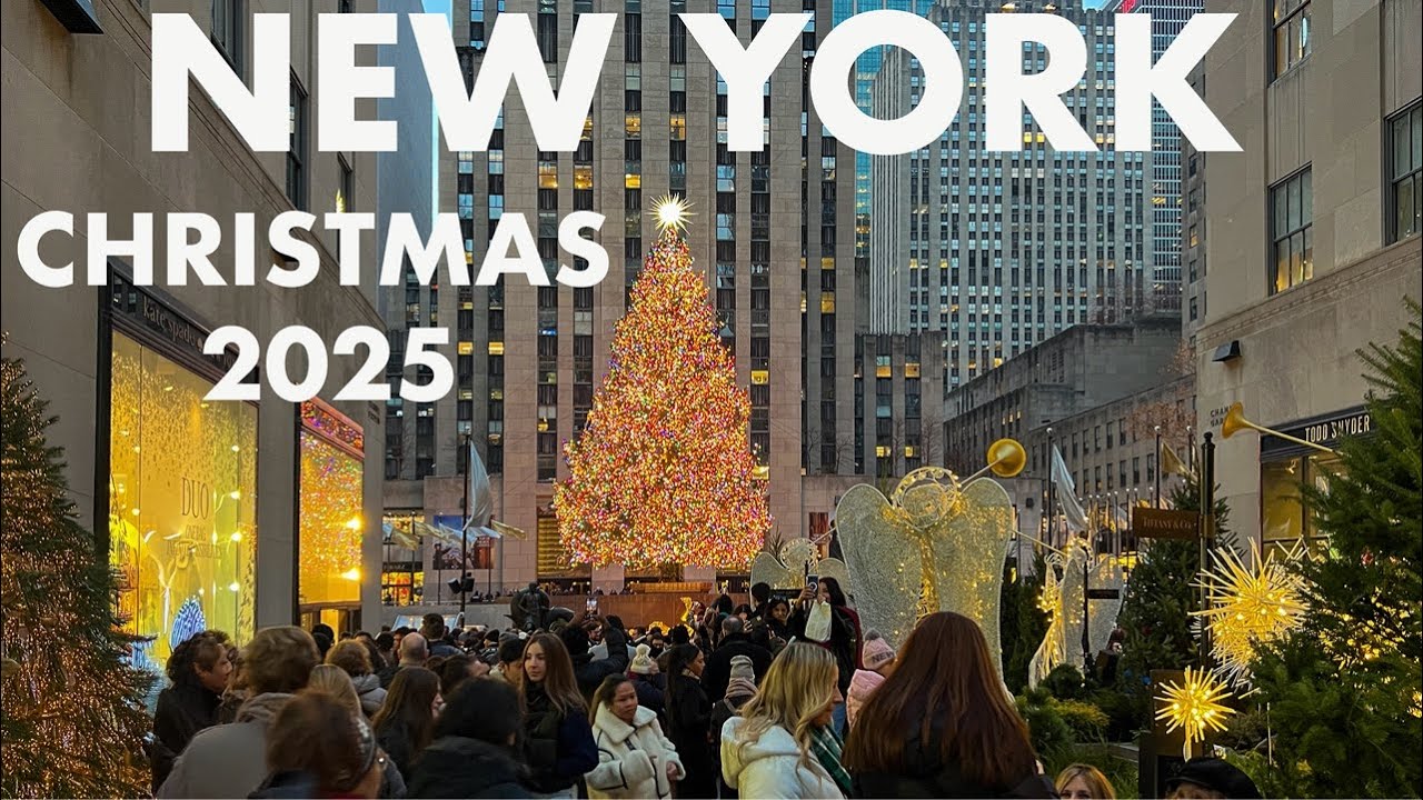 New York City Christmas LIVE Rockefeller Center Christmas Tree 2025 Walk