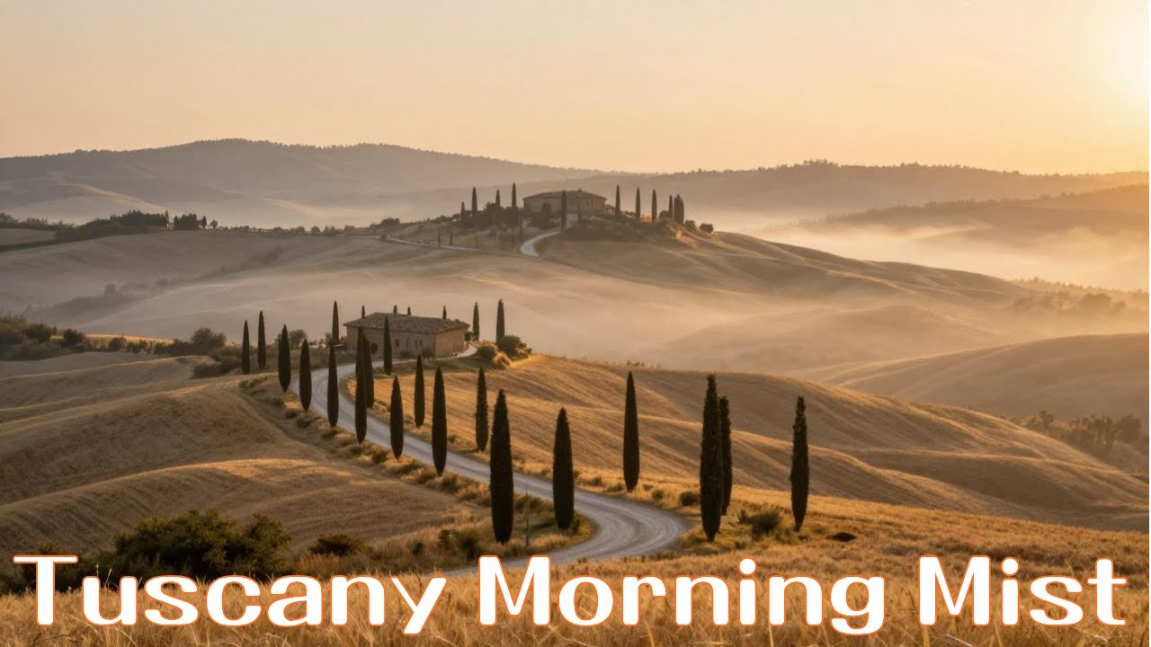 Tuscany Morning Mist  lofi | italian countryside | val d'orcia | study music