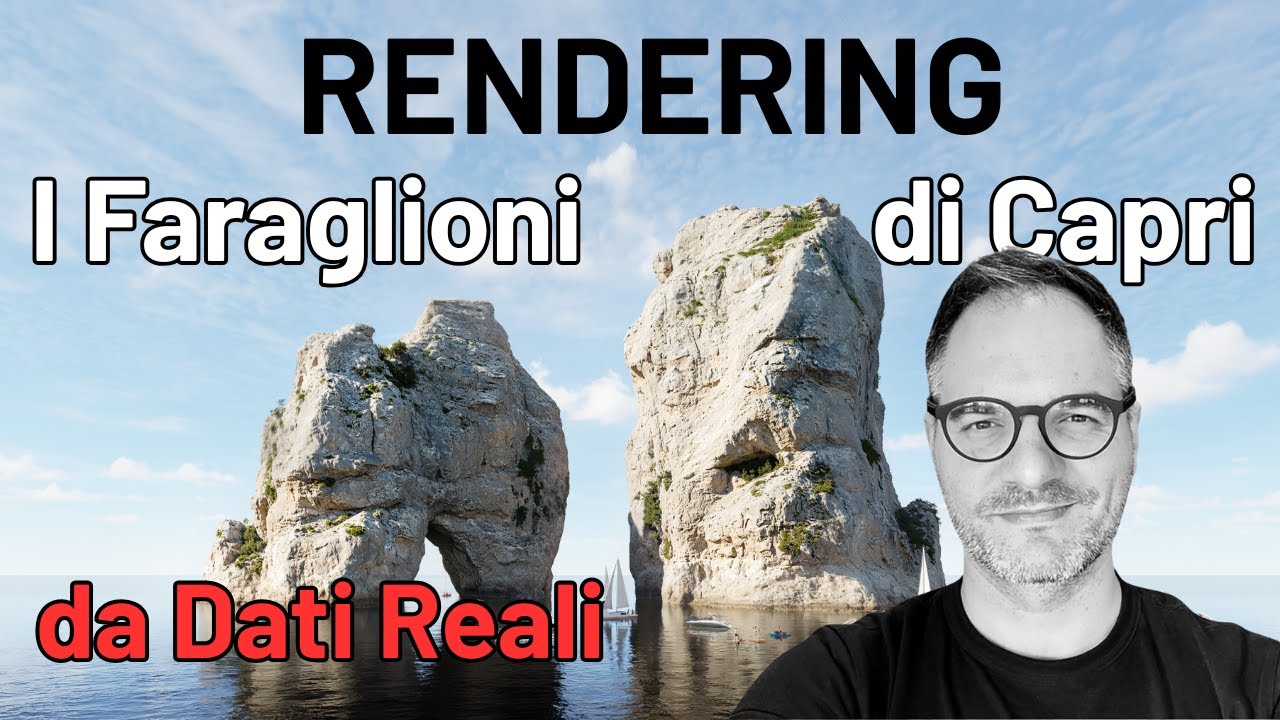 Rendering realistico dei Faraglioni di Capri da dati reali | D5 PRO 3.0