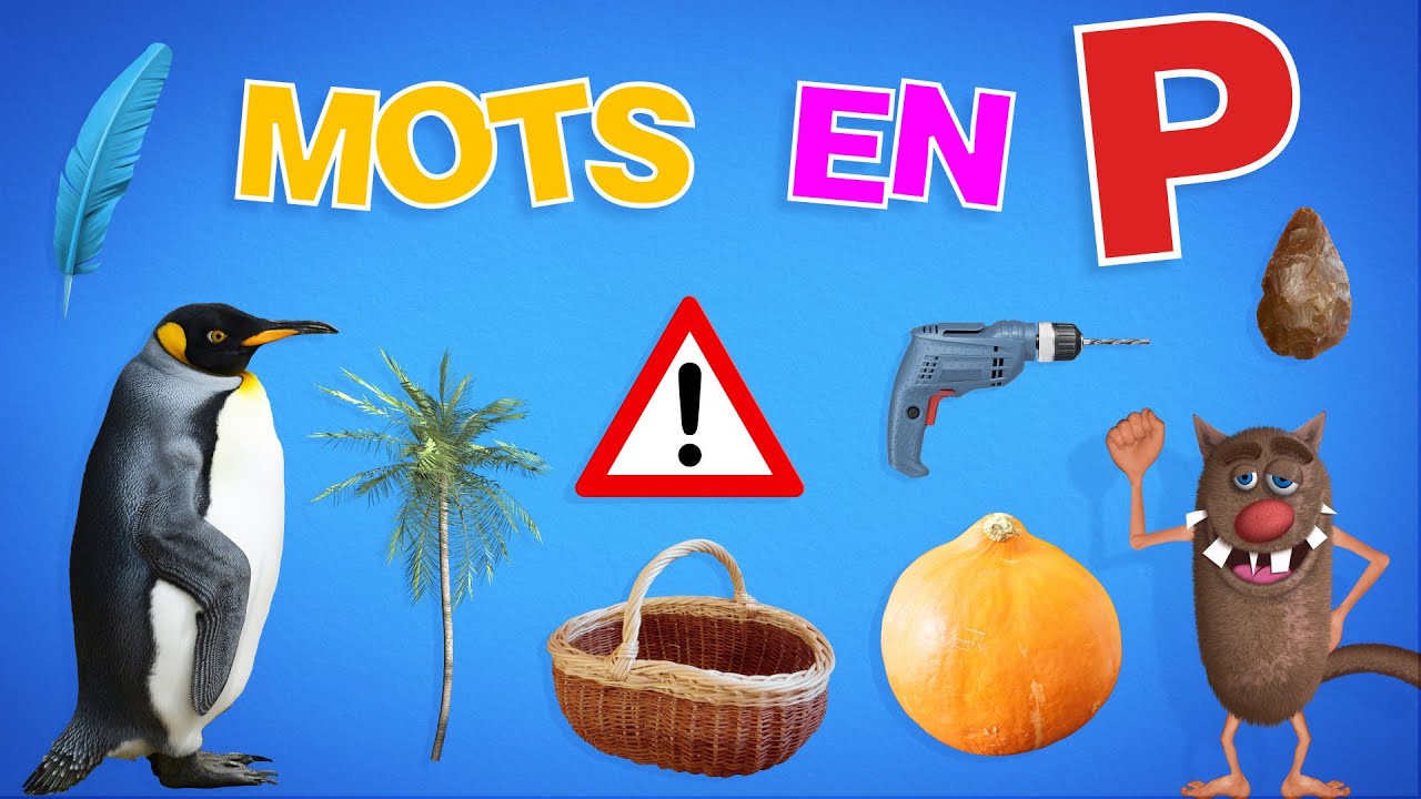 Foufou - Mots commençant par P pour les enfants (Learn words starting with P for kids) 4k