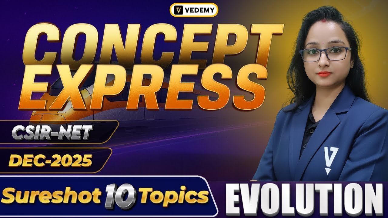 Concept Express | Unit-11 | Evolution | CSIR NET Dec 2025 | Jyoti Kumari | Vedemy |