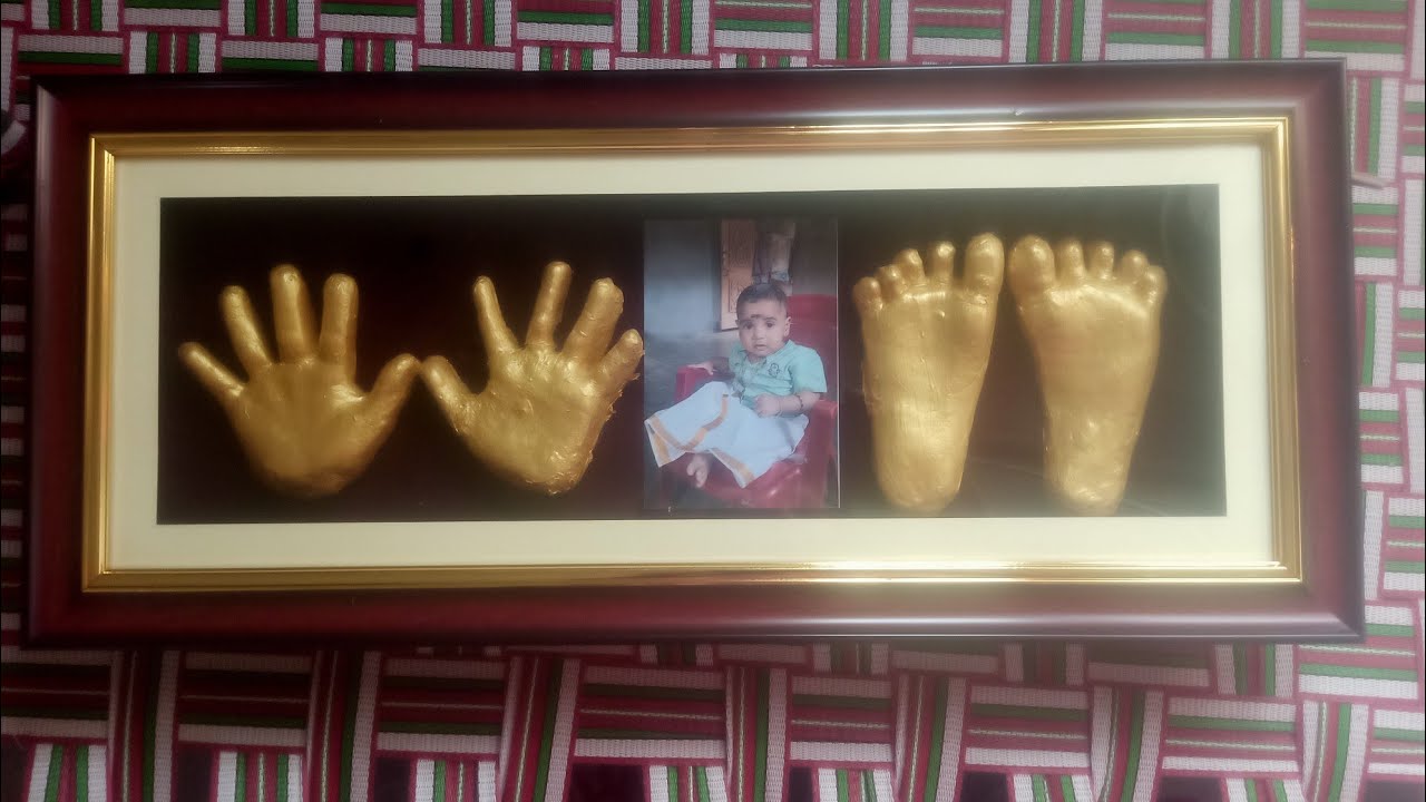 My son 3D hand and foot print in tamil 