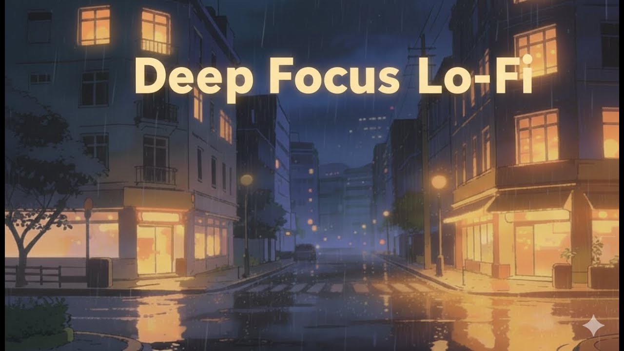 Deep Focus Lo-Fi | Rainy Night | 2 Hours | No Distractions