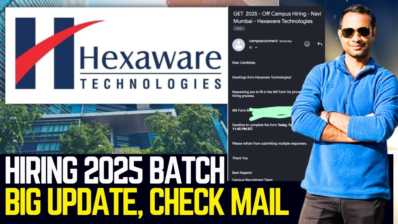 Hexaware Biggest Hiring Update 2025 | Check your mail | Biggest Hiring 2025
