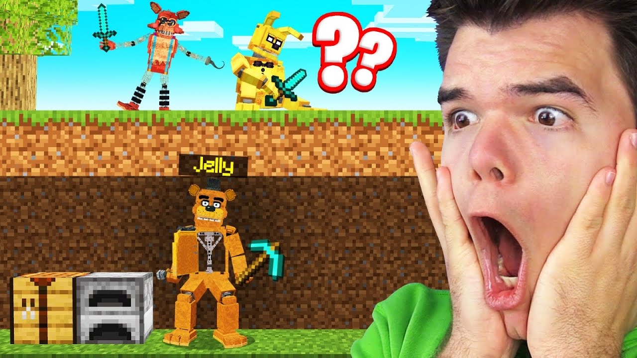 Five Nights At Freddy's Manhunt в Minecraft... (спидраннер против охотников)