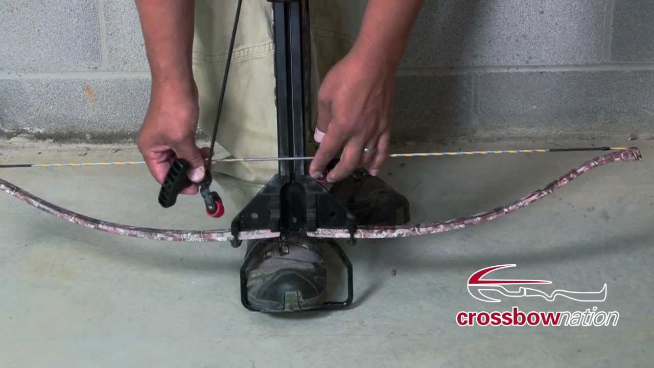 Регулировка устройства взведения тетивы арбалета