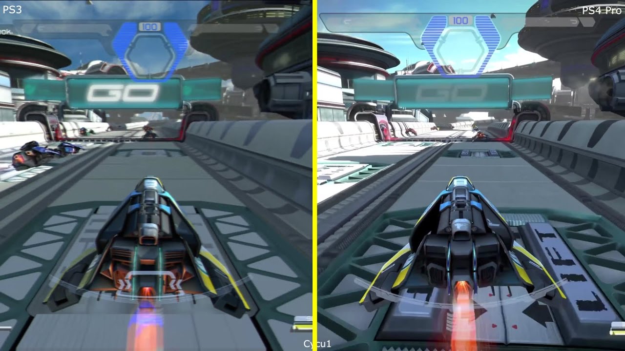 Wipeout Omega Collection PS3 vs PS4 Pro Graphics Comparison