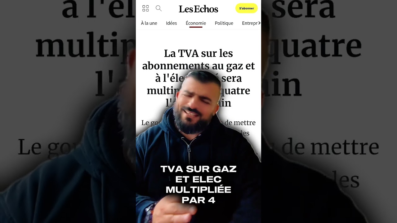 GAZ &Eacute;LECTRICIT&Eacute; - LA TVA MULTIPLI&Eacute;E PAR 4 @Charbofficiel