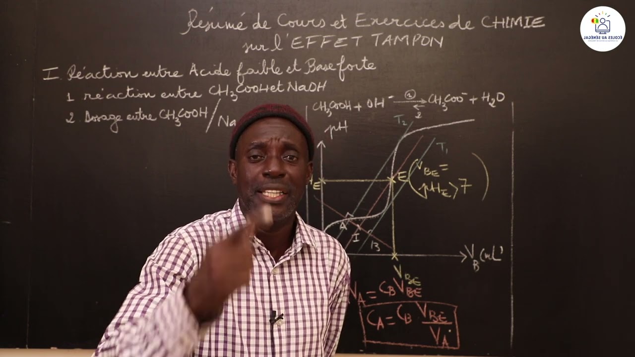 Cours - Terminale S - PC: Chimie / Résumé de cours sur l'EFFET TAMPON / M. Diop