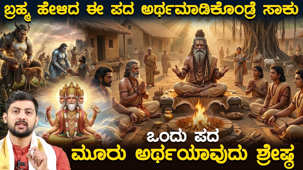 ಬ್ರಹ್ಮ ಹೇಳಿದ ಈ ಪದ ಅರ್ಥಮಾಡಿಕೊಂಡ್ರೆ ಸಾಕು  ಒಂದು ಪದ ಮೂರು ಅರ್ಥ, ಯಾವುದು ಶ್ರೇಷ್ಠ | SSS Dharma Vahini