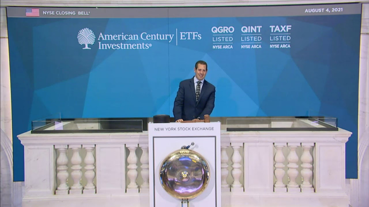 American Century Investments ETFs (NYSE Arca: TAXF, QINT, QGRO) Virtually Rings The Closing Bell&reg;