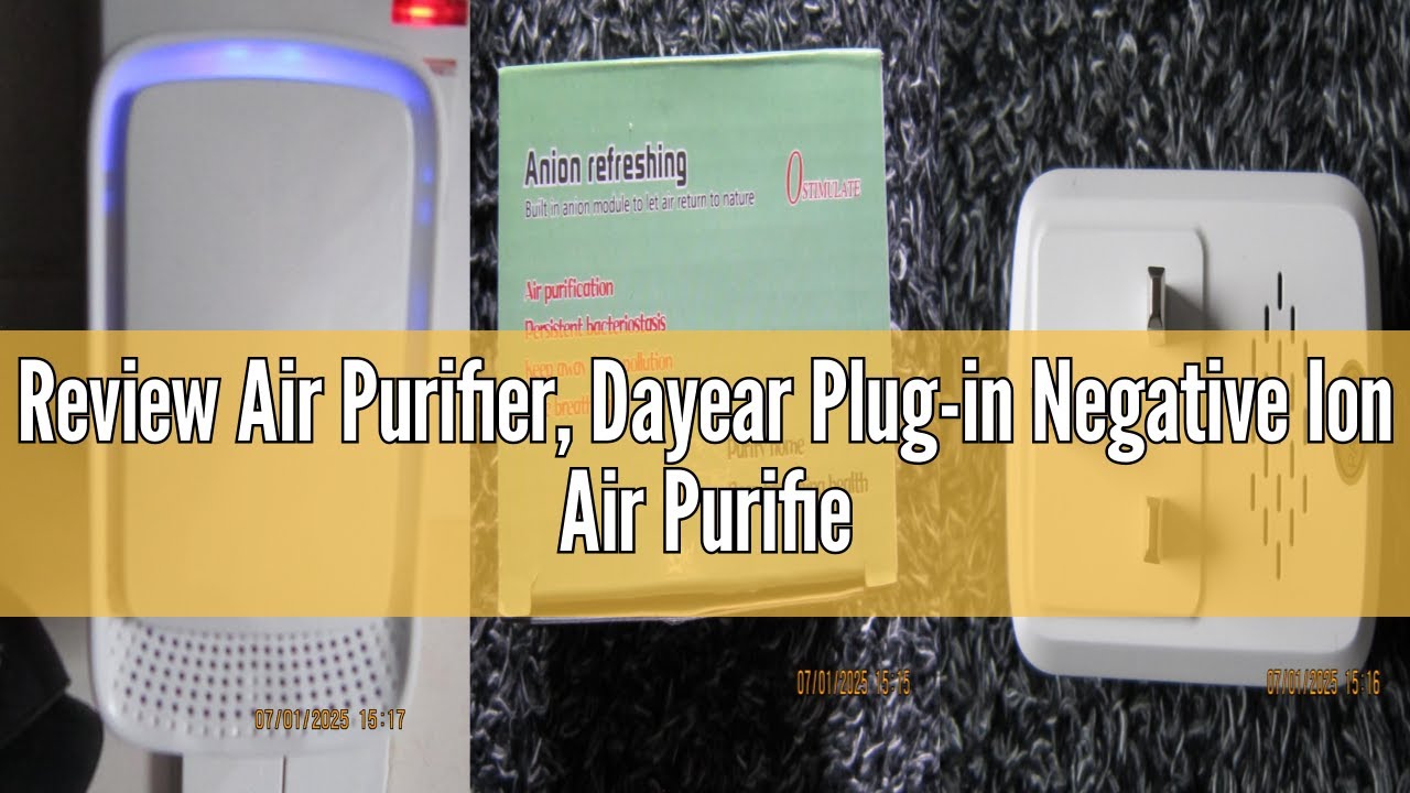 Review Air Purifier, Dayear Plug-in Negative Ion Air Purifier for bedroom/home, Purify Smell, Suitab