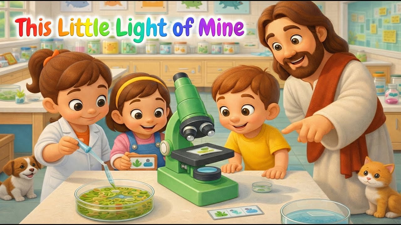 🕯️ This Little Light of Mine 🌟 Shine Bright | Christian Action Song for Kids 💡
