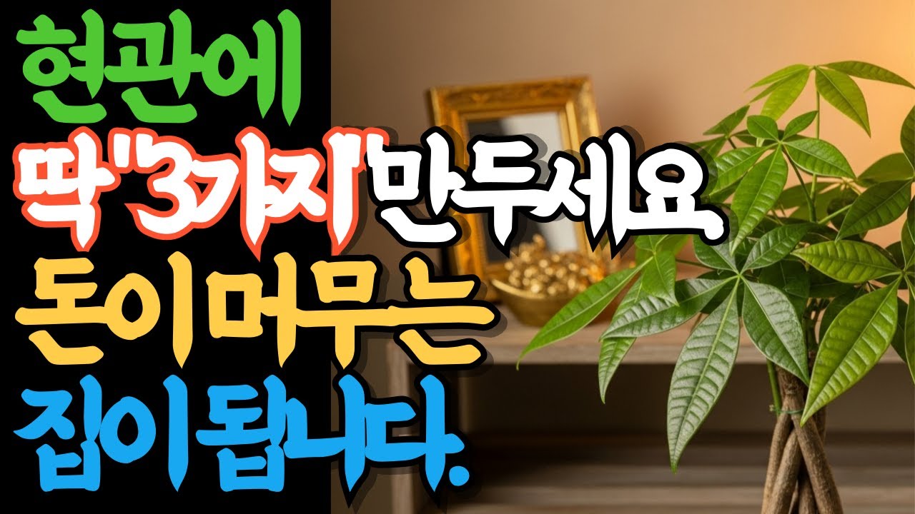 부자와 성공한 사람들의 현관엔 공통적으로 '이것'이 있습니다. 운의 흐름을 바꾸는 3단계
