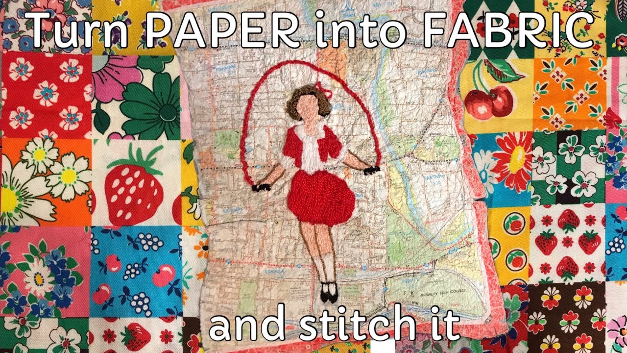 Make fabric from paper | Japanese Momigami | Exciting new project #slowstitching  #upcycling