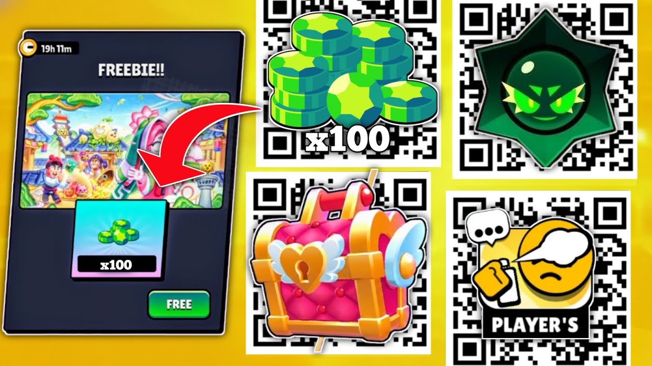 Новый QR-код для Brawl Stars! 🎁 Бесплатный QR-код на самоцветы (рабочий) | Все рабочие QR-коды Br...