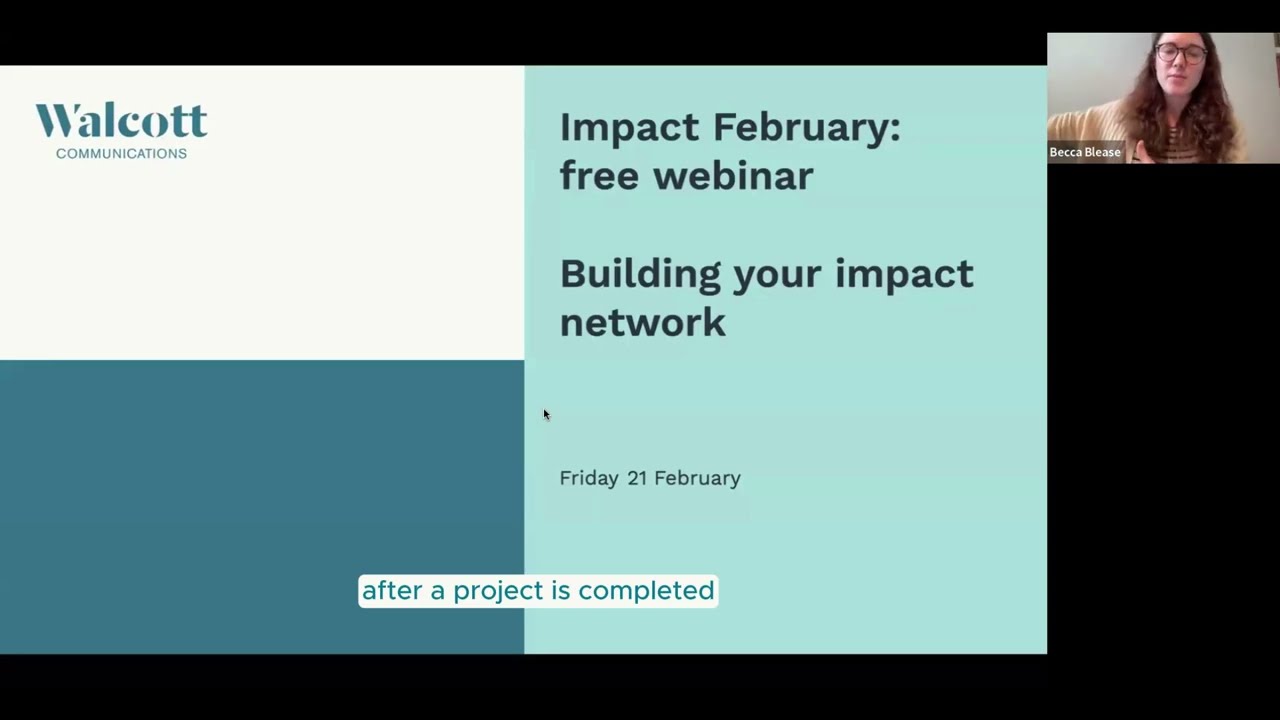 Impact February webinar - Building your impact network