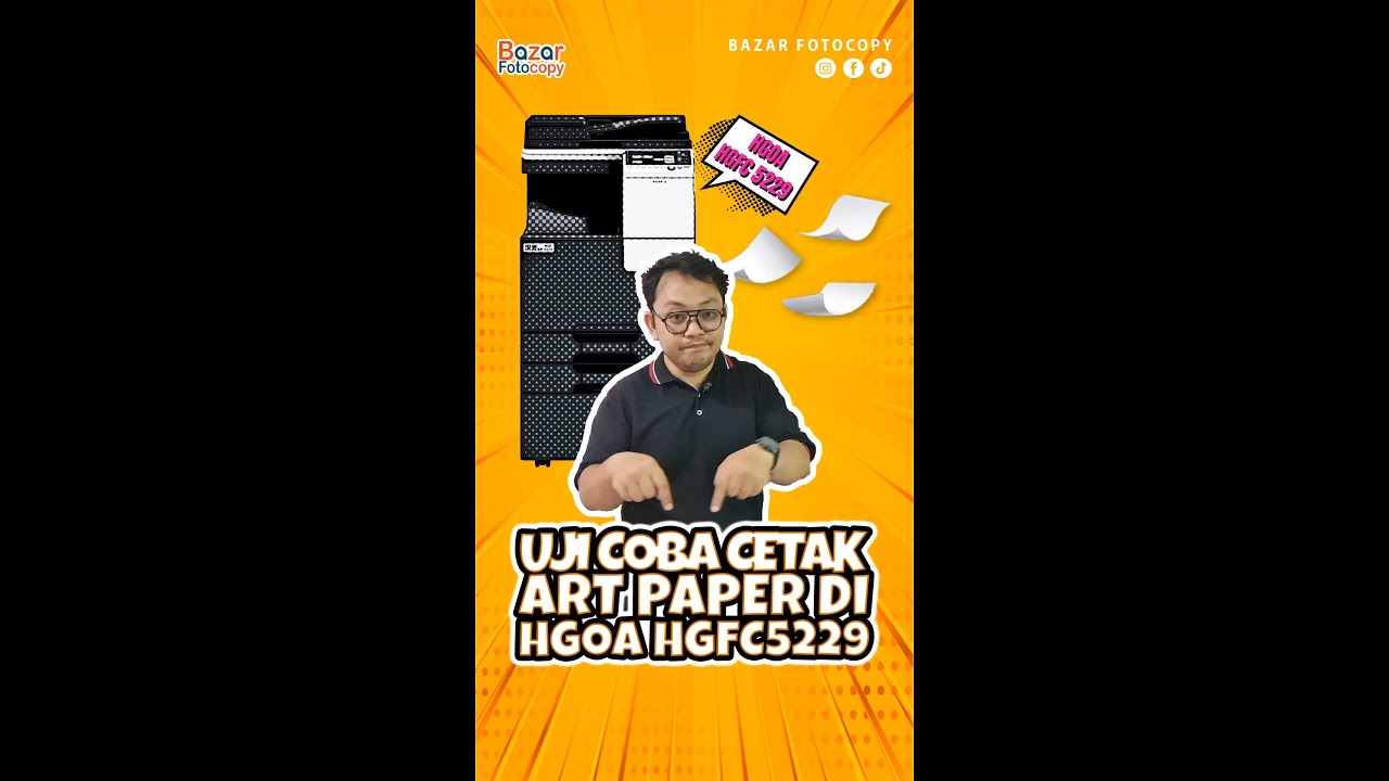 Uji Coba Cetak ArtPaper dimesin color HGOA HGFC5229! #fotocopy #mesinfotocopy